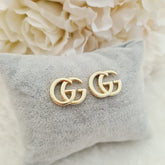 Big G LETTER GOLD STUD EARRINGS